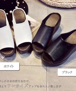 パンプス | 厚底サンダル 歩きやすい 靴 オープントゥ レディース ウェッジソール ミュールサンダル