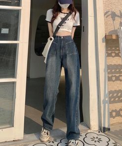 ワイド、バギーパンツ | レトロ デニムワイドパンツ ハイウエスト