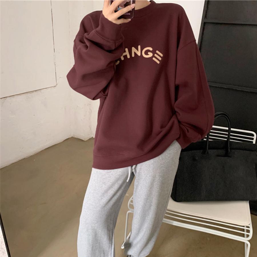 Tシャツ・カットソー | スウェット 裏起毛 英字ロゴ トレーナー