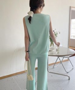 セットアップ | サマーニット冷感タッチ薄手