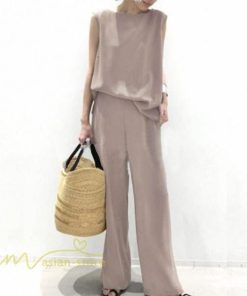 セットアップ | ワイドパンツ タンクトップ レディース 落ち感 大人 ルームウェア 30代40代 お出かけ 2点セット 夏物 可愛い 上下セット カジュアル 秋服