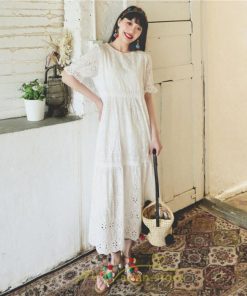 マキシ | ワンピース 夏 レース 半袖 ロングワンピ ワンピ ロング丈ワンピース ロングワンピース 無地 可愛い ナチュラル きれいめ 外出 大人 お出かけ かわいい 着痩せ