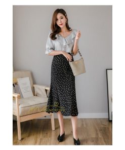 スカート | マーメイドマーメイド レディース ボトムス ロング丈 美シルエット ドット柄 シフォン20代30代40代 通勤通学 春夏 カジュアル 2022