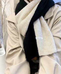 マフラー | ニット配色 レディース 秋冬