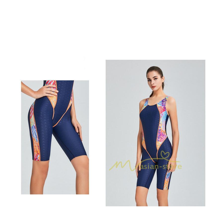 水着 | 競泳レディース フィットネスワンピース オールインワン 体系カバー スリムデザイン フィットネス 競泳用 トレーニングスパッツ 夏 練習用