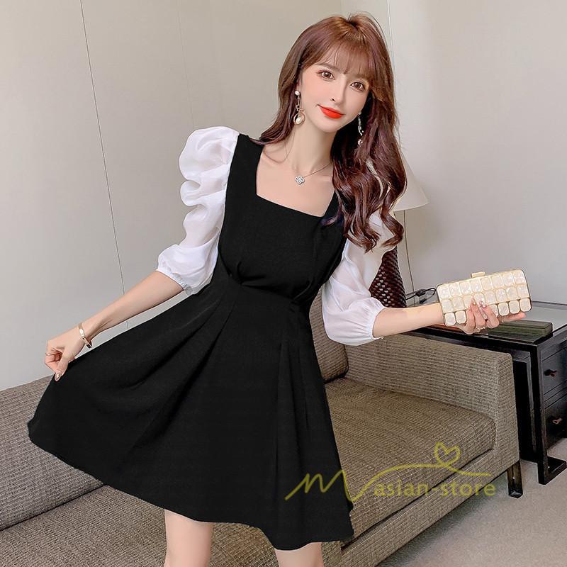 ミディアム | ワンピース レディース きれいめ フォーマルワンピース 結婚式 ドレス 二次会 膝丈ワンピース 40代 カジュアル ナチュラル お出かけ レトロ風 韓国ファッション