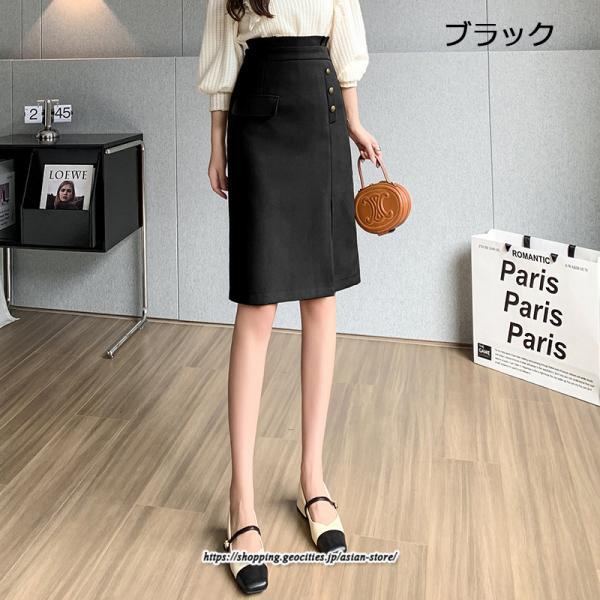 スカート | 膝丈 ひざ丈 秋冬新作 ミモレ丈 カジュアル Aライン スリット 優雅 上品 キレイめ 着痩せ 2022新作 通勤 40代 20代 通学 30代 大人フェミニン 50代