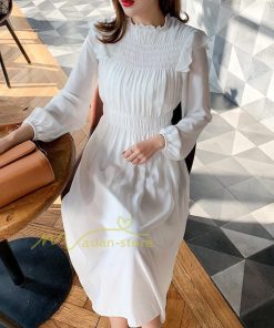 マキシ | ワンピース レディース ゆったり 長袖 オシャレ 呼ばれ 韓国風 二次会 同窓会 通勤 ロング丈 新春 ロング 着痩せ エレガント きれいめ 20代30代40代 体型カバー