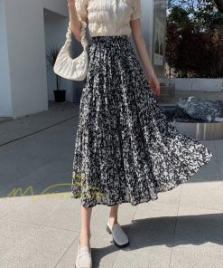スカート | ロング 秋 花柄 柔らか ボトムス レディース ロングマキシ丈 シンプル 無地 カジュアル 着痩せ コーデ 春 30代 50代 秋20代 シフォン 40代 夏