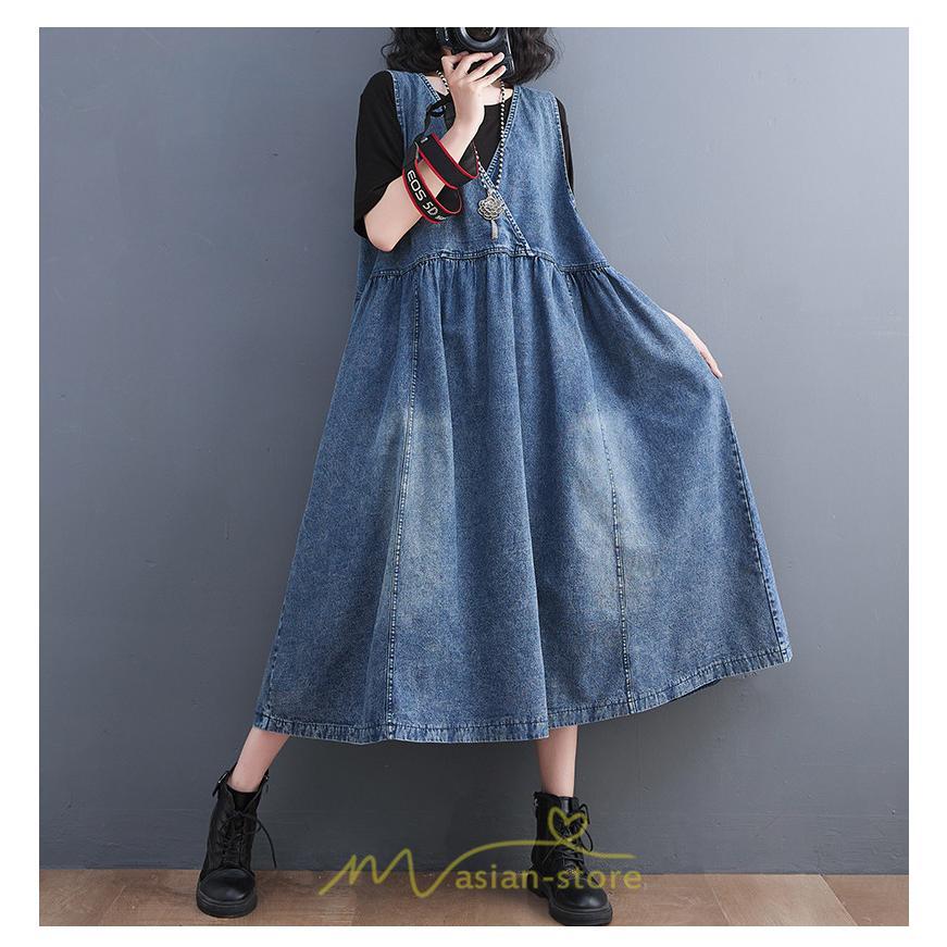オーバーオール サロペット | オーバーオール デニムサロペットスカート ロングスカート ジャンパースカート デニムスカート レディース ポケット 大人 無地 20代30代 キュート 40代