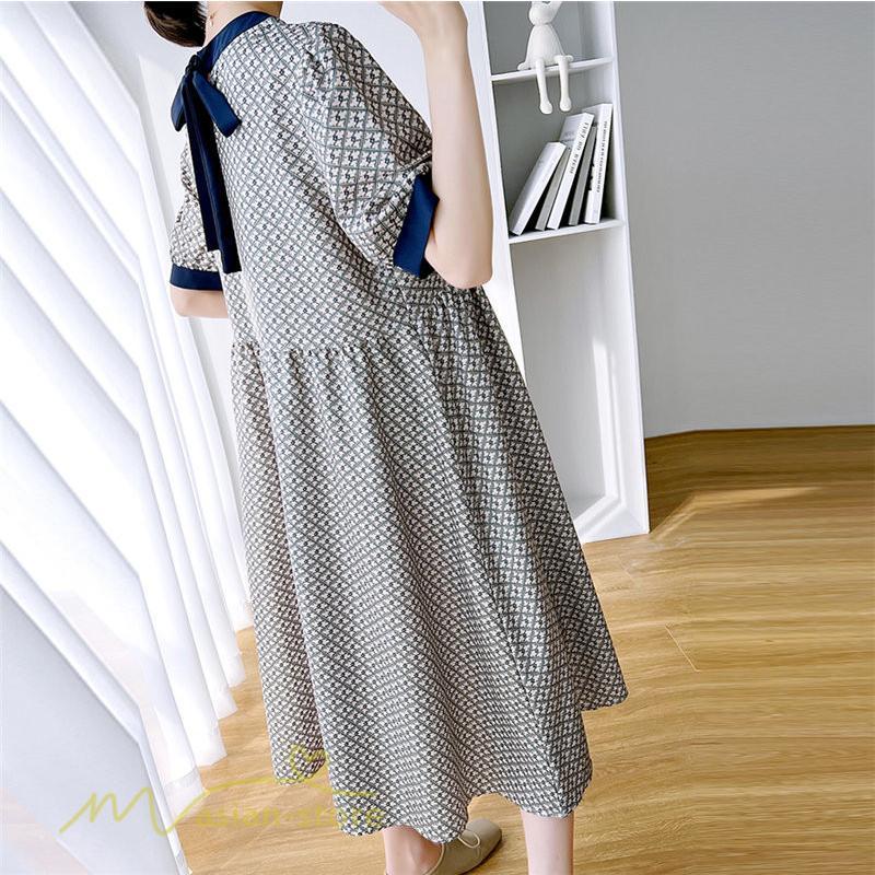 ワンピース | マタニティレディース マタニティウェア 夏 韓国風 Aライン 半袖 柄 産前 マタニティ サマー送料無料 膝丈 お出かけ 大きいサイズ 上品