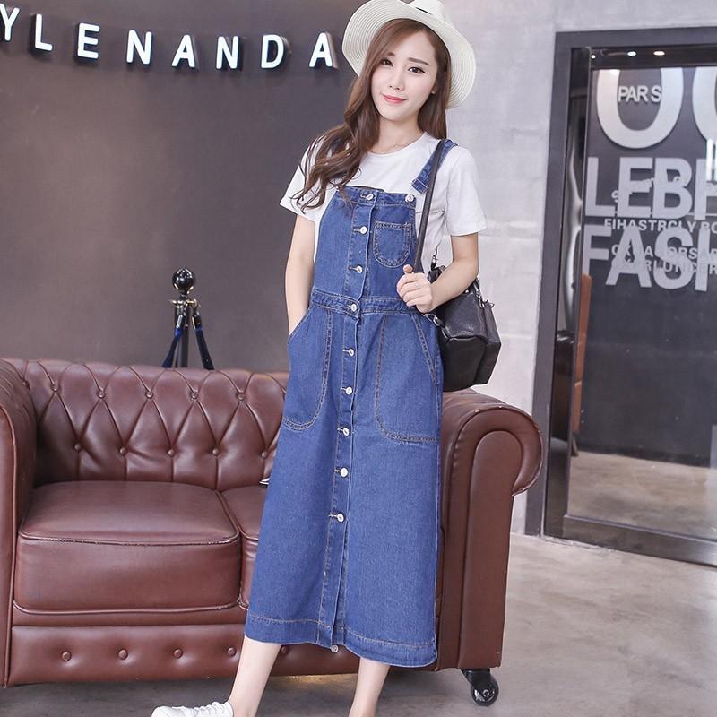 オーバーオール サロペット | オーバーオール デニムサロペットスカート ロングスカート ジャンパースカート デニムスカート レディース スリット キュート 無地 40代 20代30代 大人