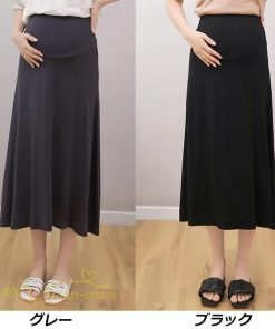 スカート | マタニティレディース Aラインロング丈 マタニティウェア 妊婦服 カジュアル 体型カバー 春 夏 ウエスト調整 ゆったり マタニティ