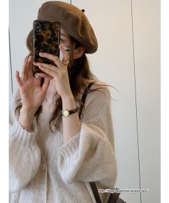 カーディガン | ニットミドル丈 レディース 羽織り ライトアウター 長袖 ニット セーター フロントボタン ボリューム 大きめ ゆったり パフスリーブ