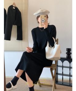 ニットワンピース | レディース 冬 きれいめ ニットフレア ロング おしゃれ 秋冬 送料無料 20代30代40代50代 可愛い おしゃれ 同窓会 通勤 女子会 デート