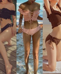 ビキニ | フリルオフショルダー韓国風