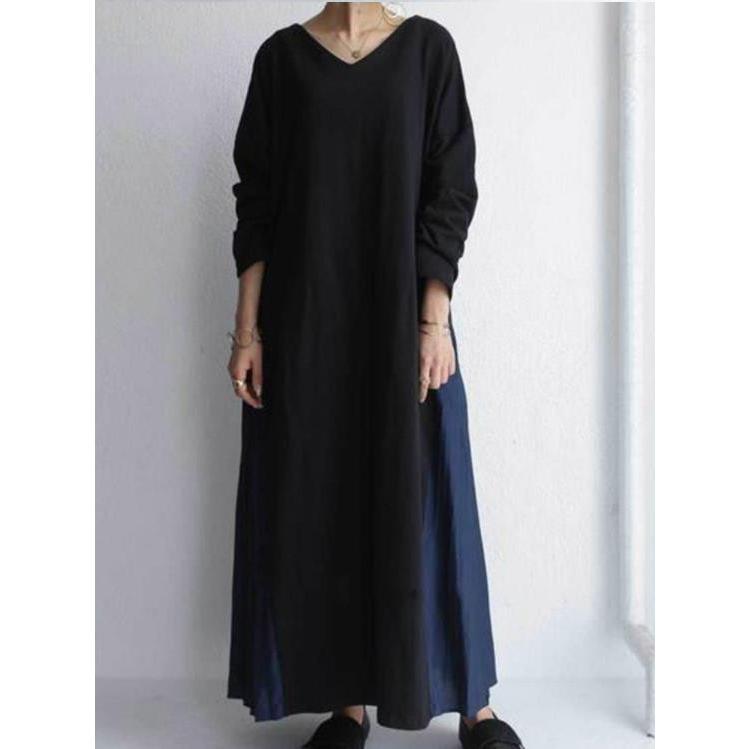 セットアップ | 秋ワンピース 長袖 無地 マキシワンピース Vネック 可愛い 2点セット フリーサイズ グリーン 大人 体型カバー 秋コーデ Aライン プリーツスカート