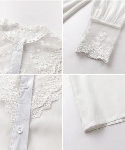シャツ・ブラウス | レディース 長袖 シャツ シャツ カットソー 大人セレブ おしゃれ韓国ファッション 春秋新作 刺繍 トップス レースブラウス ブラウス