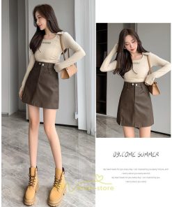 スカート | ミニレディース レザー Aライン タイト フェイクレザー 美シルエット シンプル ショート丈 着回し 通勤 お出かけ カジュアル