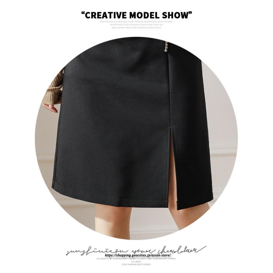 スカート | レディース ひざ丈 膝丈 オシャレ カジュアル Aライン スリット キレイめ 着痩せ 2022新作 通勤 通学 50代 秋冬コーデ 20代 30代 40代