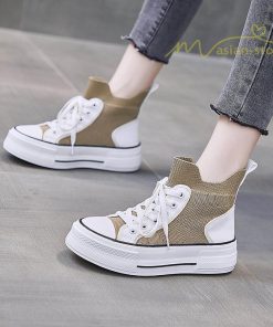 スニーカー | 厚底レディース ハイカット 4cmヒール 靴 軽量 歩きやすい 疲れにくい 美脚 ウォーキングシューズ ショートブーツ ナースシューズ