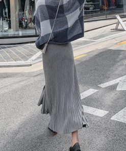 フレアスカート | ニットスカート レディース ハイウエスト フレアスカート