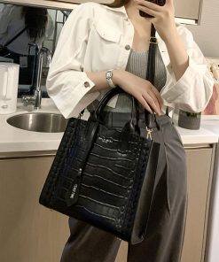 トートバッグ | レディース クロコ型押し 鞄