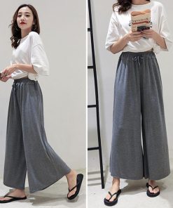 ワイドパンツ | レディース ガウチョパンツ スカーチョ ゆったり パンツ ウエストゴム