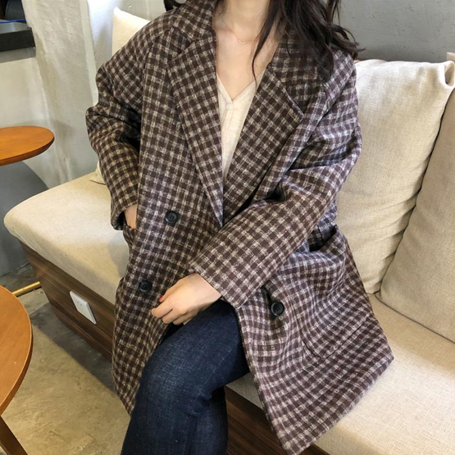 ジャケット・ブルゾン | テーラードジャケット チェック柄 コート