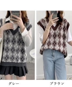 ニット・セーター | ニットベストレディース秋冬ニットトップス