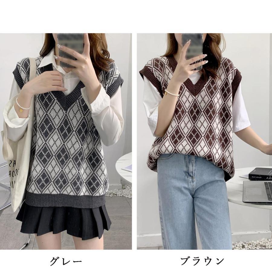 ニット・セーター | ニットベストレディース秋冬ニットトップス