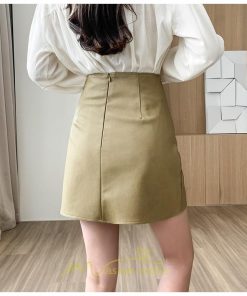 スカート | ミニレザータイト レディース スリット ハイウエスト 大人 タイトフェイクレザー 上品秋冬 韓国ファッション