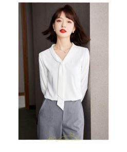シャツ・ブラウス | ブラウス レディース 長袖 秋冬 オフィス フォーマル スーツ インナー 白 シフォン 大きいサイズ ビジネス 20代 通勤 40代 体型カバー 30代 秋服