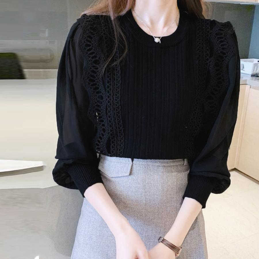 シャツ・ブラウス | ブラウストップス プルオーバー 異素材