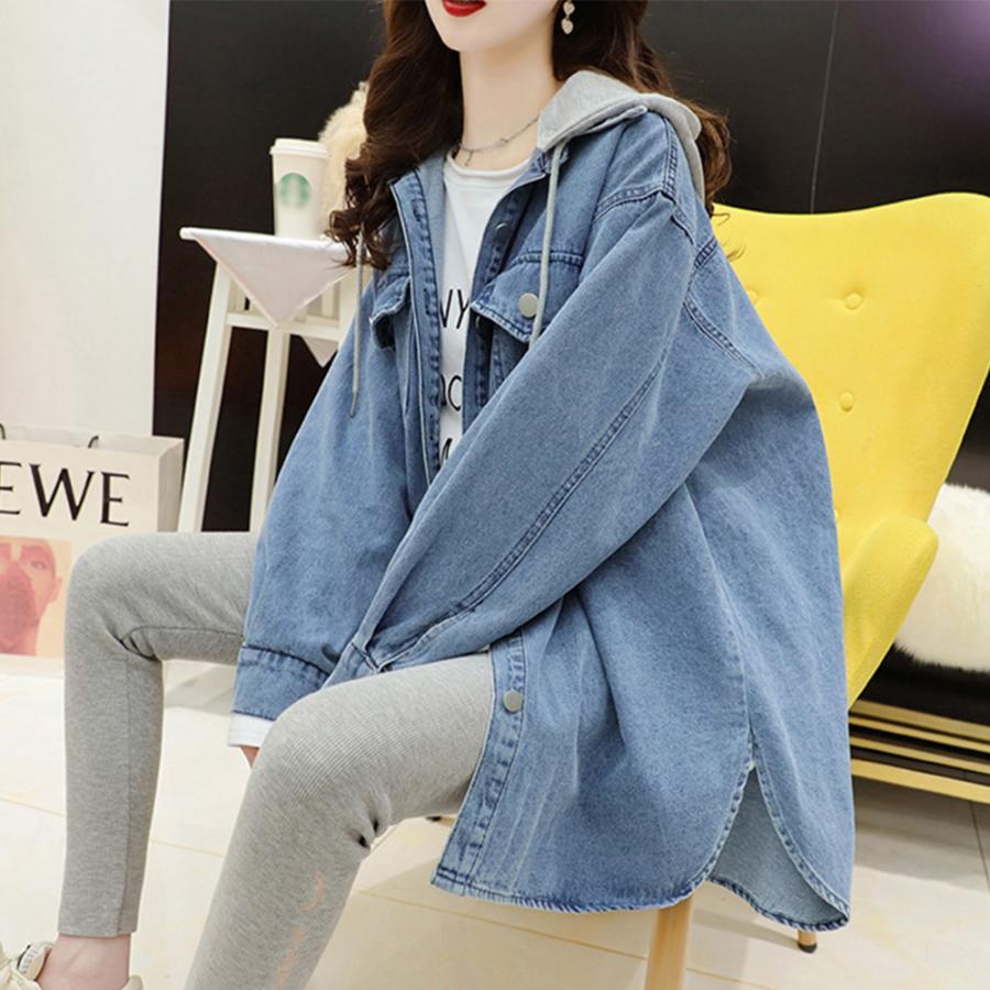 ジャケット・ブルゾン | フード付き デニムジャケットレディース