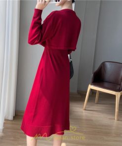 ニットワンピース | セットアップ レディース 秋冬 きれいめ ロング丈無地 20代30代40代50代 長袖 可愛い お出かけ 大人 通勤 韓国風 着痩せ