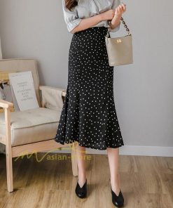 スカート | マーメイドマーメイド レディース ボトムス ロング丈 美シルエット ドット柄 シフォン20代30代40代 通勤通学 春夏 カジュアル 2022