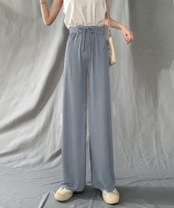 ワイドパンツ | ハイウエスト レディース ストレートパンツ 接触冷感 ロングパンツ ハイウエストサマーパンツ リラックスパンツ