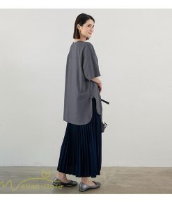 tシャツ・カットソー | カットソー Tシャツ レディース 着痩せ 無地 半袖 クルーネック おしゃれ フリーサイズ 6色展開 裾口スリット 夏新作 柔らか 体型カバー おしゃれ カジュアル