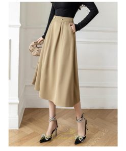 スカート | レディース ボトムス ロング丈 ミモレ丈 Aライン 楽チン 大人 きれいめ 20代 30代 40代 通勤 脚長効果 OL オシャレ 上品 ビジネス オフィス