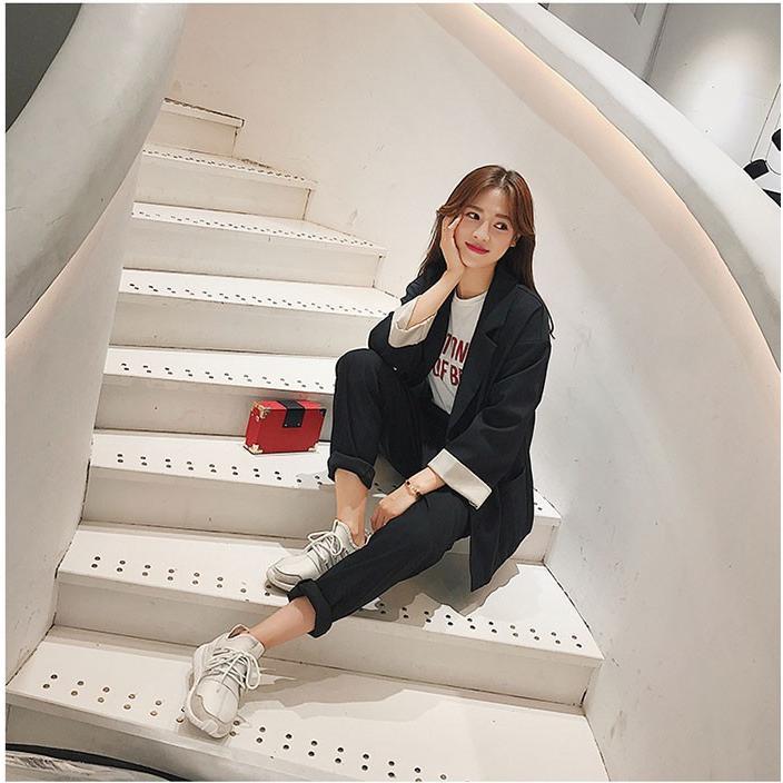 パンツスーツ | レディース 秋 春 テーラードジャケット カジュアルスーツ 30代40代 ゆったり 制服 OL フォーマル 事務服 オフィス