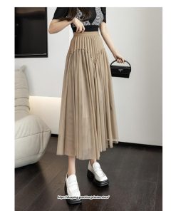 スカート | ロングティアードAラインレディース フレアハイウエスト 秋冬 無地 20代30代40代50代 オシャレ ゆったり