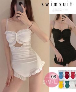 ビキニ | 韓国風ワンピース水着体型カバー大人可愛い