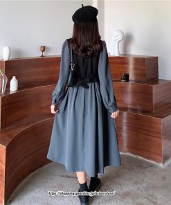 マキシ | ワンピース レディース おしゃれ ロングワンピ 40代 50代 膝丈ワンピース 秋服 大人可愛い 韓国風 着痩せ 通勤