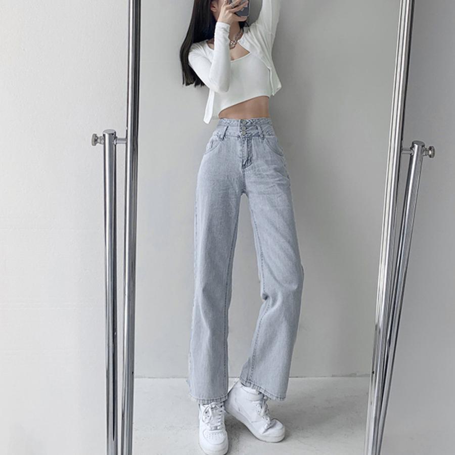 デニム | ハイウエスト デニムパンツ レディース