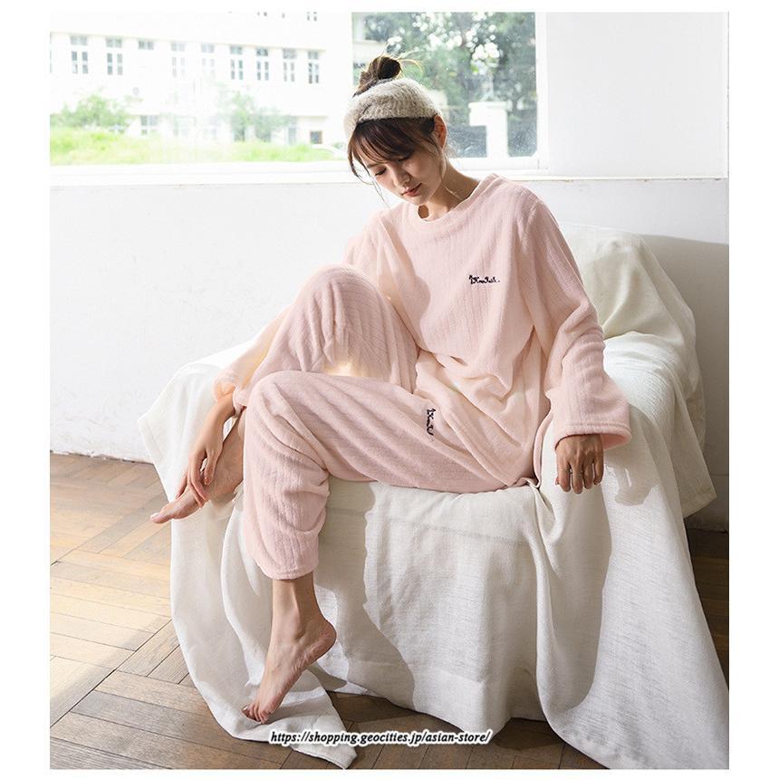 セットアップ | パジャマ 上下セット ルームウェア 裏起毛 レディース フリース マイクロファイバー 部屋着 厚手 保温 秋 冬 30代 20代 送料無料 40代 暖か 50代