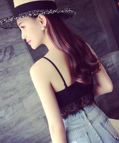 インナー | 即日発送 チューブトップ レディース キャミソール ベアトップ カップ付き 総レース セクシー ホワイトインナー パーティードレスブラック