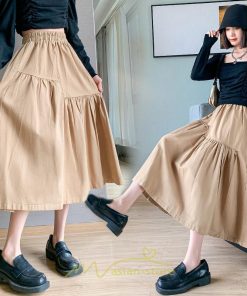 スカート | フレア フレアマキシ ロングコットン ウエストゴム マキシロング夏 秋服 ナチュラル 夏服