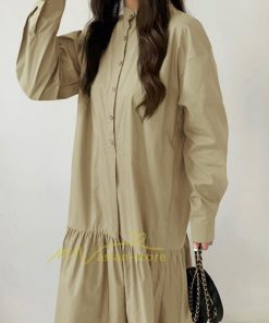 マキシ | シャツワンピース ワンピース 秋 春 レディース ロングワンピース 長袖 ロング丈 マキシ丈 体型カバー 無地 ゆったり 着痩せ 30代 40代 カジュアル 50代 夏物