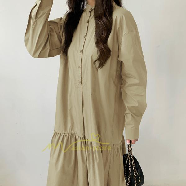 マキシ | シャツワンピース ワンピース 秋 春 レディース ロングワンピース 長袖 ロング丈 マキシ丈 体型カバー 無地 ゆったり 着痩せ 30代 40代 カジュアル 50代 夏物
